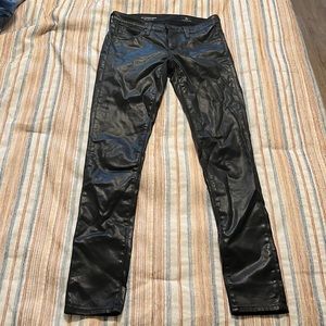 Adriano Goldschmied Super Skinny Ankle Faux Leather Jeans (24R)